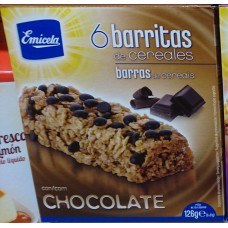 Emicela - 6 Barritas de cereales con Chocolate Müsliriegel 126g produziert auf Gran Canaria