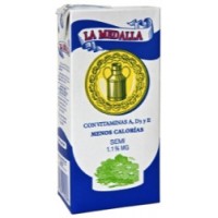 La Medalla - Leche Entera Menos Calorias H-Milch UHT halbfett 1,0% 1l Tetrapack produziert auf Gran Canaria