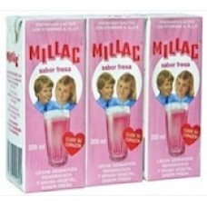 Millac - Leche Batida con Fresa Erdbeermilch 3er-Pack 3x 200ml produziert auf Gran Canaria