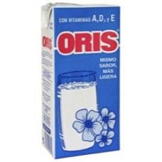 Oris - Leche Milch mismo sabor con ligera con Vitamins A,D,E 1l Tetrapack produziert auf Teneriffa